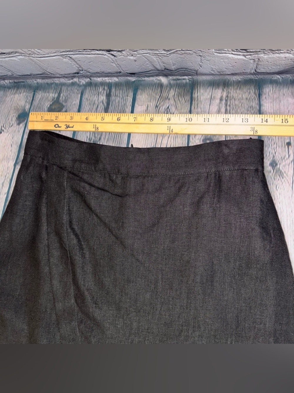 Ioanna Kourbela Black Linen Midi Skirt Zero Waste Greek Designer Sz Euro Medium - Picture 7 of 8